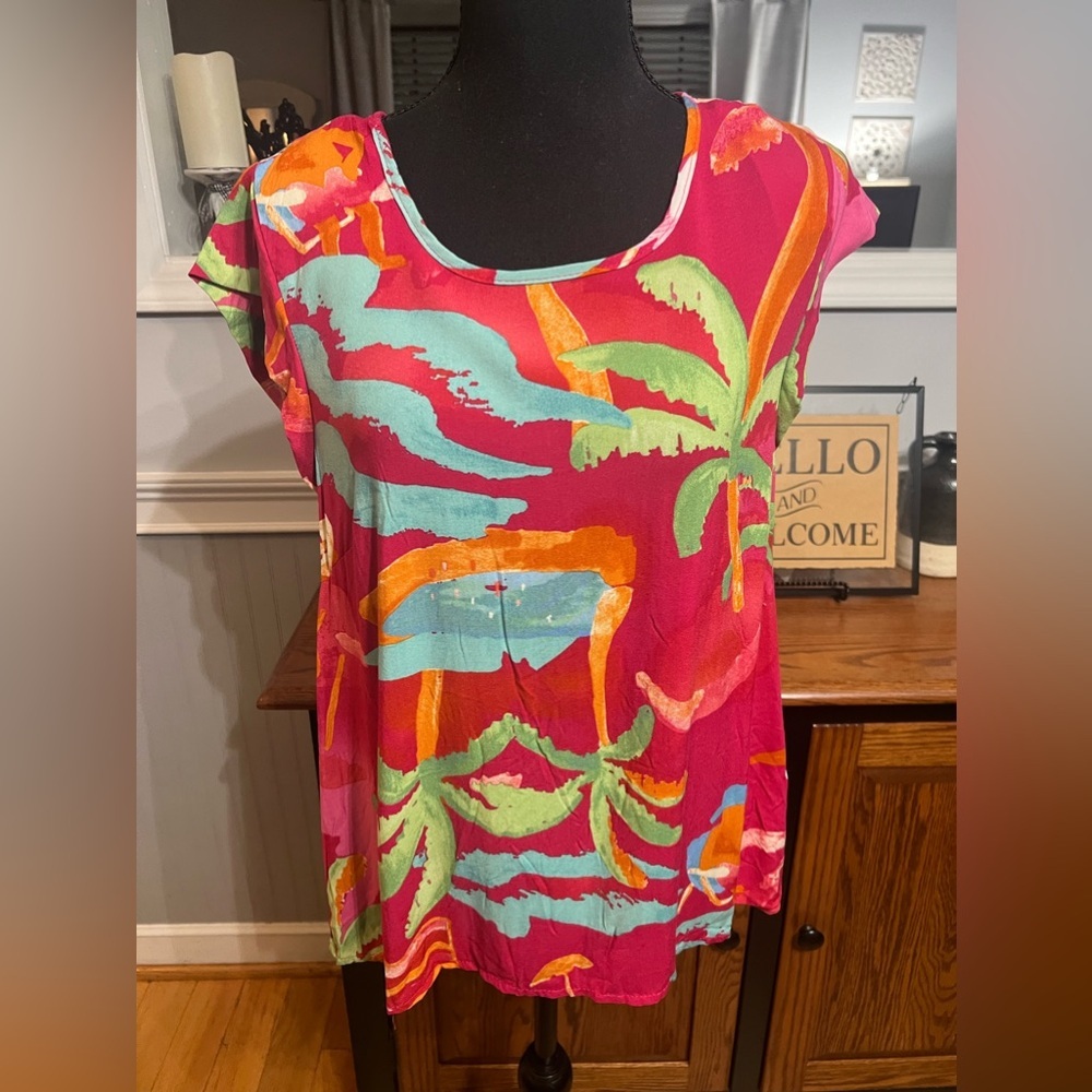 C & C California Women’s Tropical Top🌴 NWT - Picture 1 of 5